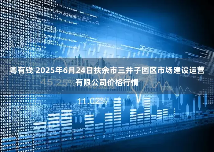 粤有钱 2025年6月24日扶余市三井子园区市场建设运营有限公司价格行情